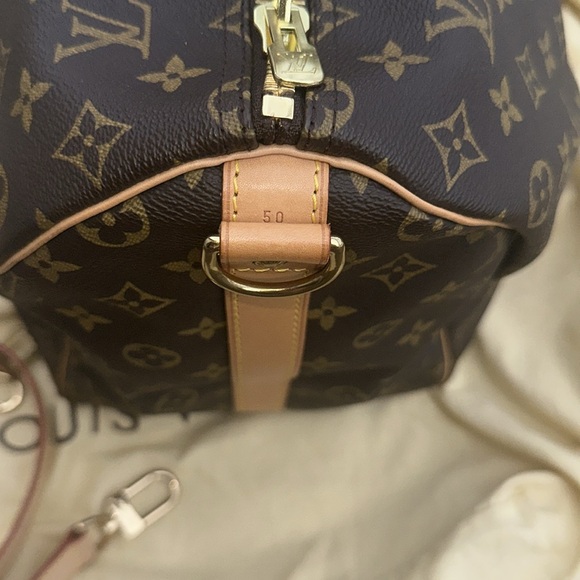 Louis Vuitton Monogram Canvas Duffel with Tan Accents - Picture 8 of 11